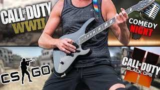 Playing Guitar on COD WW2, Black Ops 2, Comedy Night & CS:GO (Mashup)