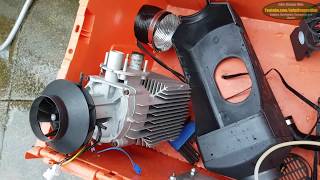 Chinese diesel heater ran on used waste oil clean out