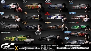 GT Sport - Livery Showcase: Blacklist Racers (NFS Most Wanted)