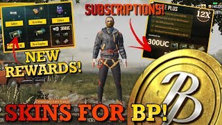 BUY SKINS FOR BP! SUBSCRIPTIONS ARE HERE! PUBG Mobile 0.11.5