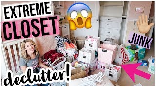EXTREME CLOSET MAKEOVER! ✨BEFORE AND AFTER CLOSET ORGANIZATION + KONMARI DECLUTTER 2019! Brianna K