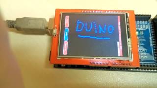 Arduino mega + LCD сенсорный дисплей 2.4" + MicroSD reader
