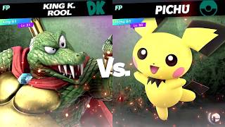 Amiboo Training King K Rool G1 Lv21 vs Pichu G1 Lv50