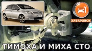 Toyota Auris - Как сжать задний суппорт и замена колодок