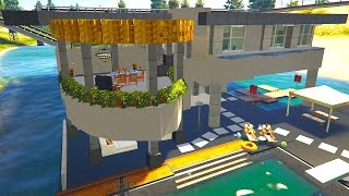 GTA 5 - Luxury Lake Mansion! [Mod Showcase]