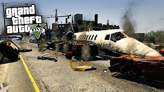 РЕАЛЬНАЯ ЖИЗНЬ В GTA 5 - ДИМАН И СЕРЕГА РАЗБИЛИСЬ В САМОЛЕТЕ!!! Я В ПУСТЫНЕ...?
