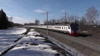 Электропоезд ЭД4М-0457 ЦППК перегон Можайск - Дорохово
