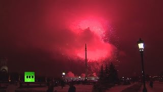 Салют в честь Дня защитника Отечества в Москве