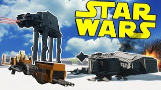LEGO STAR WARS HOTH BATTLE! - Brick Rigs Multiplayer Gameplay - Lego Star Base Battle