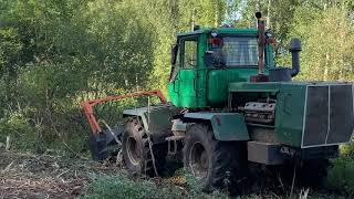Расчистка ЛЭП трактором ХТЗ-150 мульчером или ротоватором