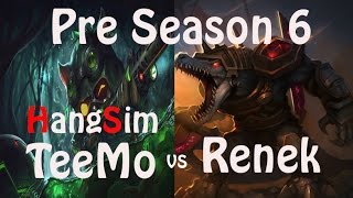 [티모1위 항심] 티모 vs 레넥, 미포가 오피네요. Korea No.1 Teemo vs Renekton (Patch 5.22)