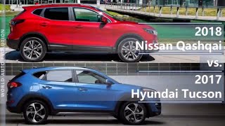 2018 Nissan Qashqai vs 2017 Hyundai Tucson (technical comparison)