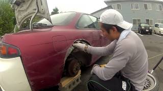 S14 シルビア DIY フェンダー加工 カット