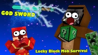 Minecraft Lucky Block Mob Survival # 26 ลัคคกี้บล็อคครีปเปอร์กับดาบของพระเจ้าที่เทพที่สุด