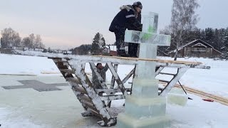 Подготовка купели на Крещение Господне /январь 2016/