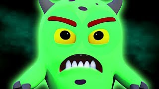 GRUMPY MONSTER Learns Head Shoulders Knees & Toes | Nursery Rhymes & Baby Songs | All Babies Channel
