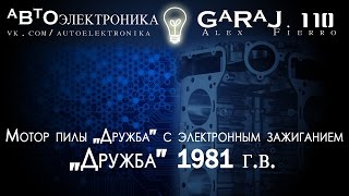 Старый мотор от пилы ДРУЖБА с электронным зажиганием от ВАЗ