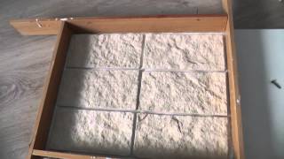Силиконовая форма для декоративного камня.  Silicone molds for decorative stone (subtitles)