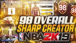 I GOT 98 OVERALL WITH MY SHARPSHOOTING SHOT CREATOR! MASCOT REWARD!! BEST SHOT CREATOR IN NBA 2K19!