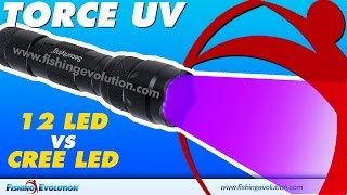 Torcia 12 Led UV vs Torcia Cree Led UV Guarda che differenza !