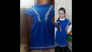 Платье спицами для школьницы
