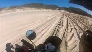 KLR 650 Fraser Island, to Ngkala rocks