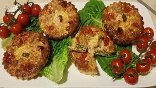 Tartelette au thon et aux oignonsميني تارت بالتونة اشهيوات رمضان