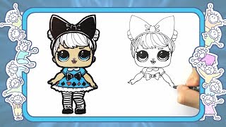 Как нарисовать куклу Мисс Алиса . Веселые раскраски. видео для детей. lol dolls