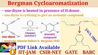 Bergman Cyclo-aromatization//Mechanism & Application with PDF for CSIR-NET GATE IIT-JAM