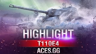 Старый солдат! T110E4 в World of Tanks на карте "Тихий берег"