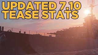 World of Warships - PTS 7.10 Tease Ships Updated Stats