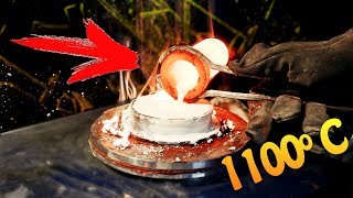 ЧТО ЕСЛИ ВЫЛИТЬ РАСКАЛЕННУЮ ЛАВУ  в 1100 ГРАДУСОВ в ГИПС ..?!