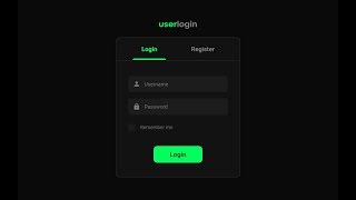 Animated Beautiful Login/Register Form using HTML, CSS & Javascript