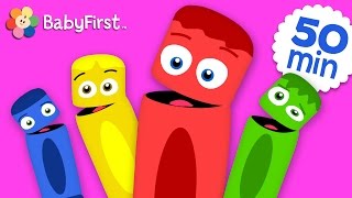 All of the Colors | Coloring for Kids | Learn the Colors | Color Crew | BabyFirst TV