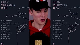 BTS LOVE YOURSELF 轉 TEAR TRACKLIST ANNOUNCED!!!