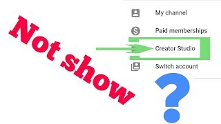 Youtube creator studio not show only Youtube studio beta