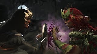 Injustice 2 : Wonder Woman Vs Poison Ivy - All Intro/Outros, Clash Dialogues, Super Moves