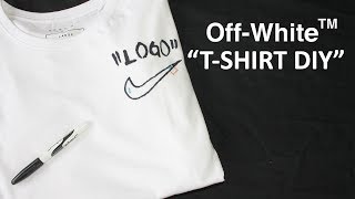 "Off White" Virgil Abloh X Nike DIY T-Shirt