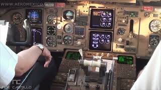 Ciudad de México a Nueva York (Nevando) - AeroMexico - Boeing 767-200 Cabina de Pilotos