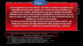 Réinitialiser le mot de passe windows perdu (xp,vista,7,8)