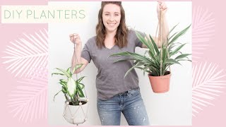 3 Easy DIY Planters || Macrame for Beginners, Hanging Rope Planter, + More