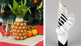 Крутой лайфхак для упаковки подарочной бутылки вина. DIY:УПАКОВКА ПОДАРКОВ / БУМАГА СВОИМИ РУКАМИ