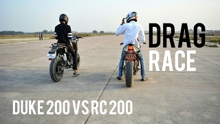 KTM RC200 Vs Duke 200 | Drag race