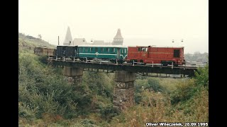 Fosta mocăniţă pe fostul traseu Hunedoara-Govăjdia-Crăciuneasa în 1998
