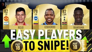 THE BEST PLAYERS TO SNIPE ON FIFA 18! FIFA 18 LIVE SNIPING! 1000 COINS PROFIT PER CARD!