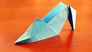 Оригами Туфелька из бумаги