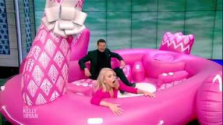 Kelly Gets Surprised With A Giant Inflatable Flamingo