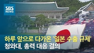 하루 앞으로 다가온 '일본 수출 규제'…청와대, 총력 대응 결의 / SBS