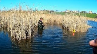 Ловля карася на стук и маховую удочку.
