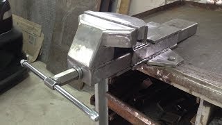 ЛУЧШИЕ ТИСКИ В ГАРАЖ своими руками,  METAL VISE HOMEMADE